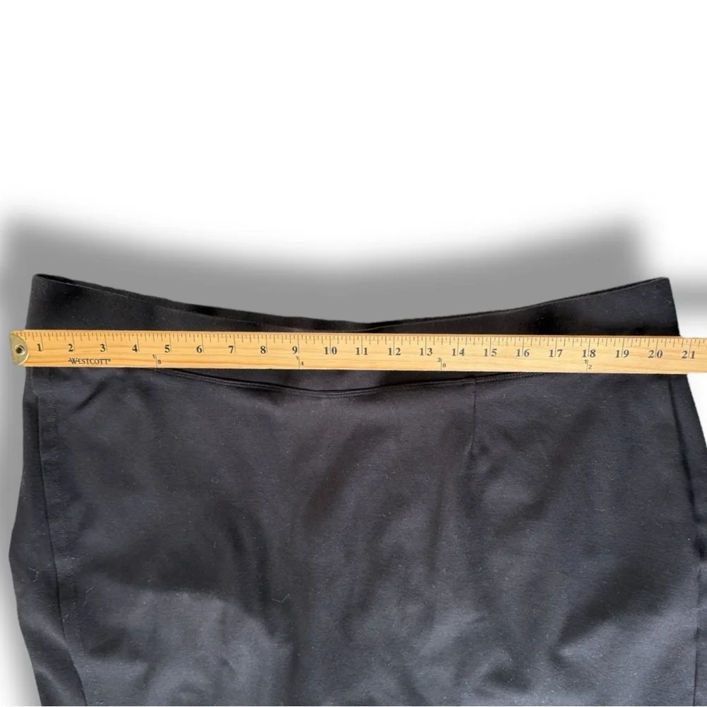 Betabrand Black Split Overlay Capri Pants